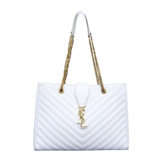 Yves Saint Laurent Handbags - Saint Laurent Monogram Classic White Calfskin